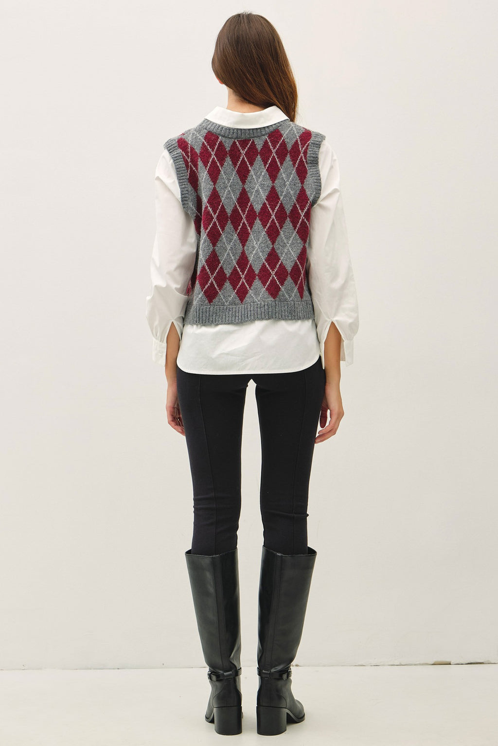 Argyle Layered Sweater