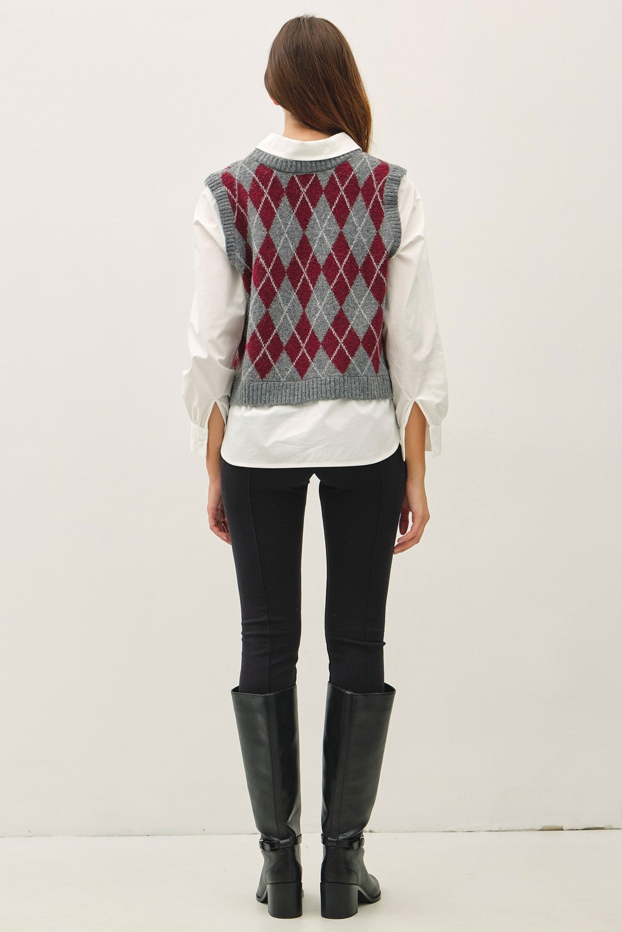 Argyle Layered Sweater