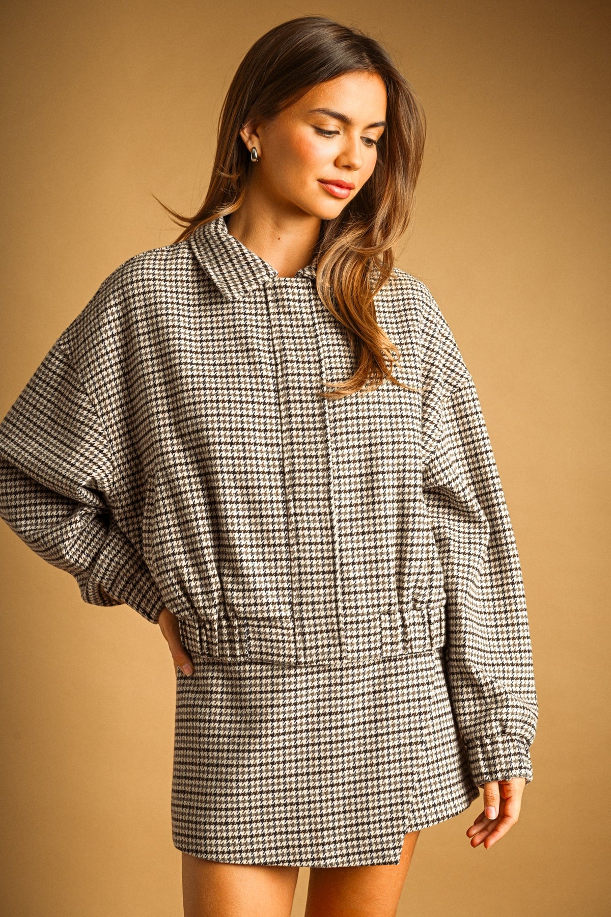Heather Houndstooth Jacket