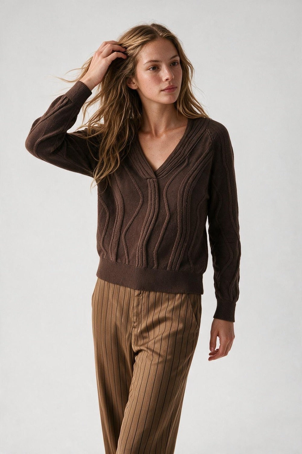 Wave Neck Sweater