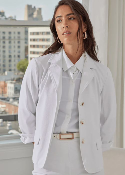 Della Denim Cropped Blazer