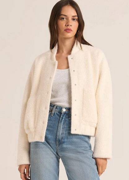 Lex Sweater Knit Bomber Jacket