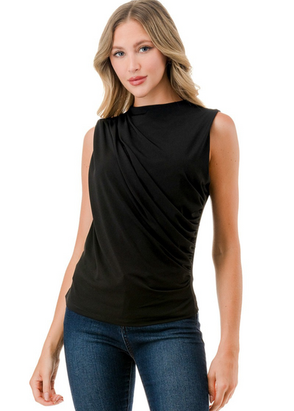 Hendrix High Neck Drape Top