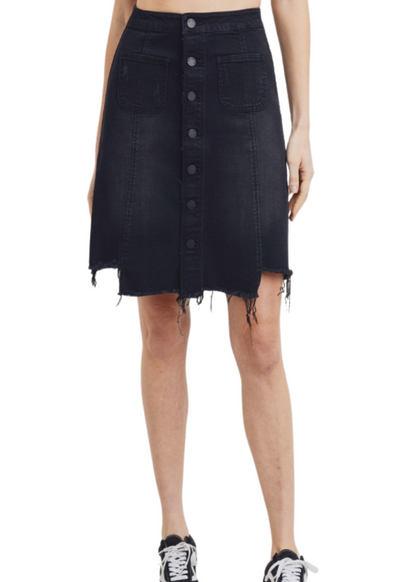 Lucy Raw Hem Denim Skirt