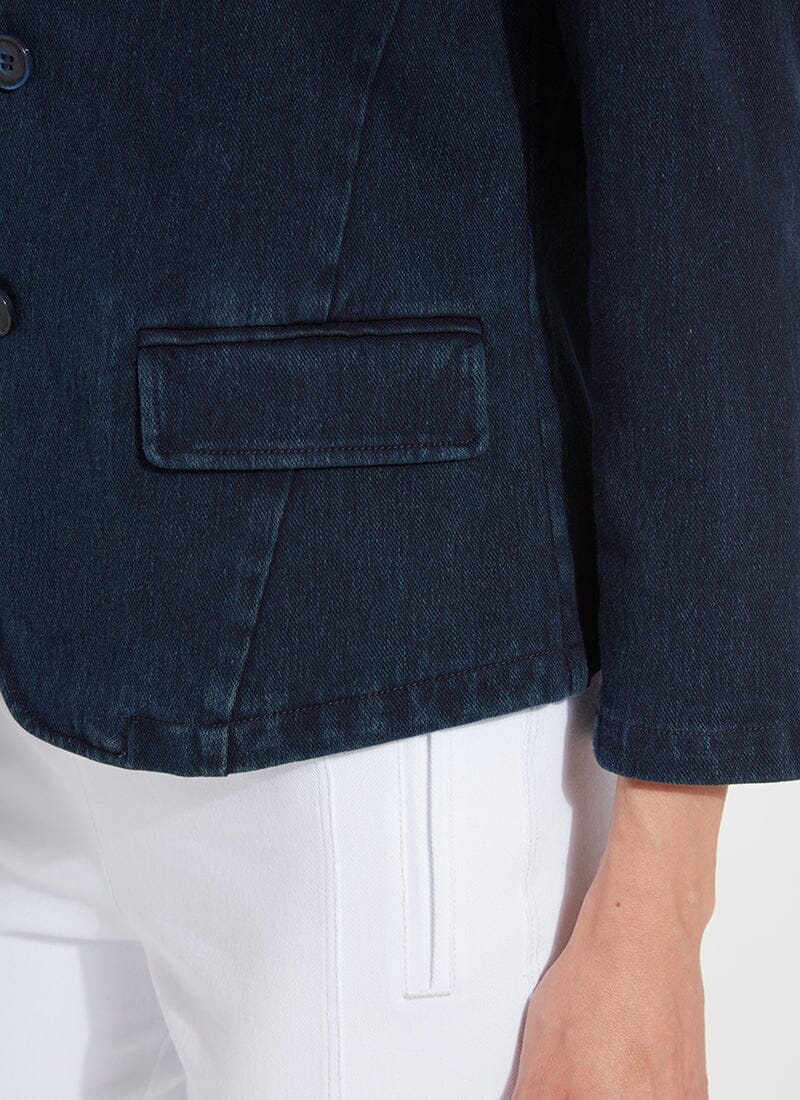 Della Denim Cropped Blazer