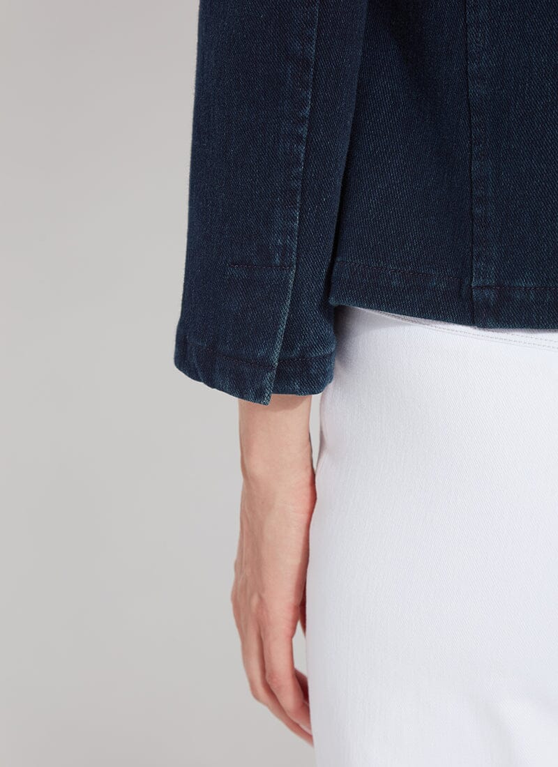 Della Denim Cropped Blazer