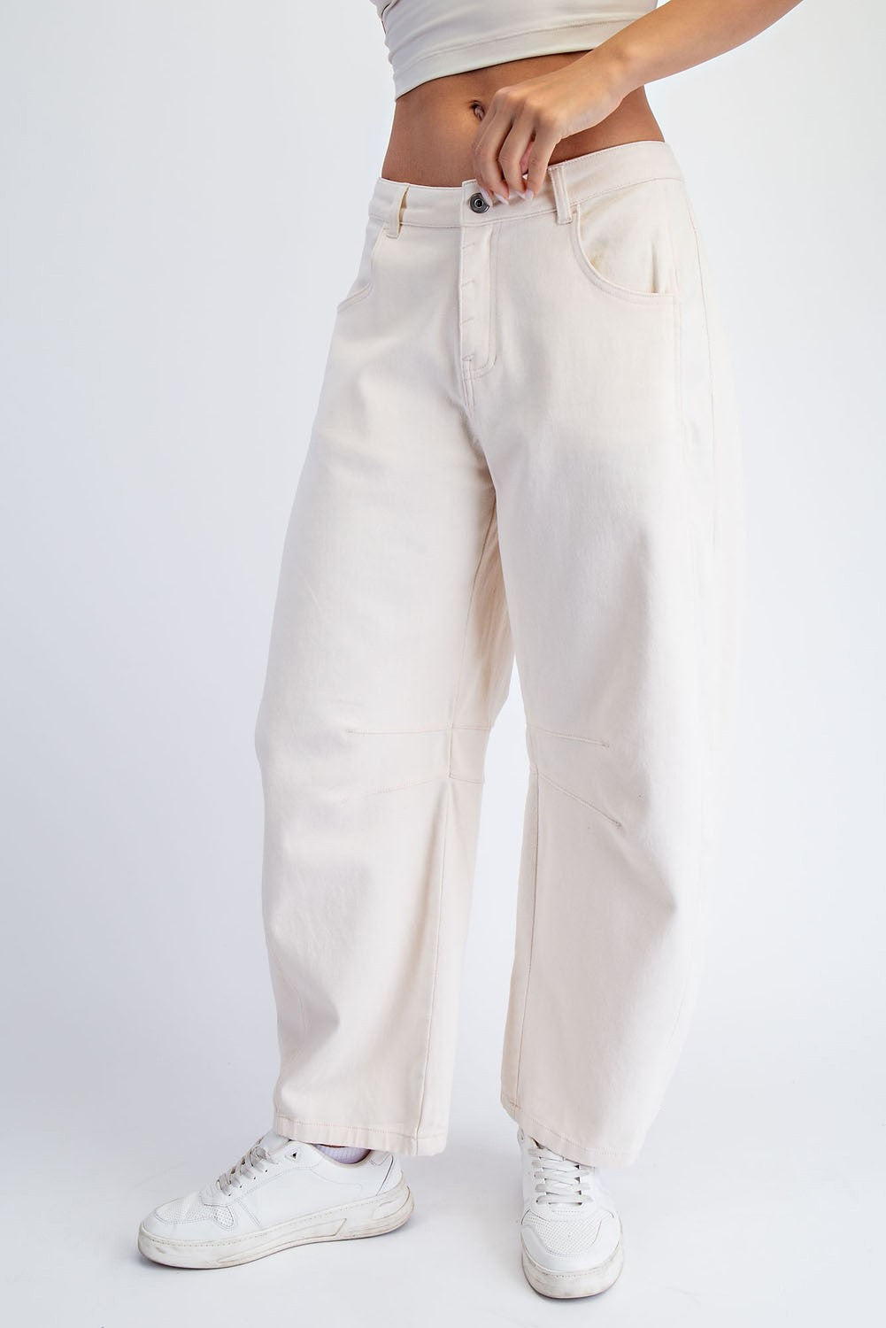 Cotton Twill Barrel Pant