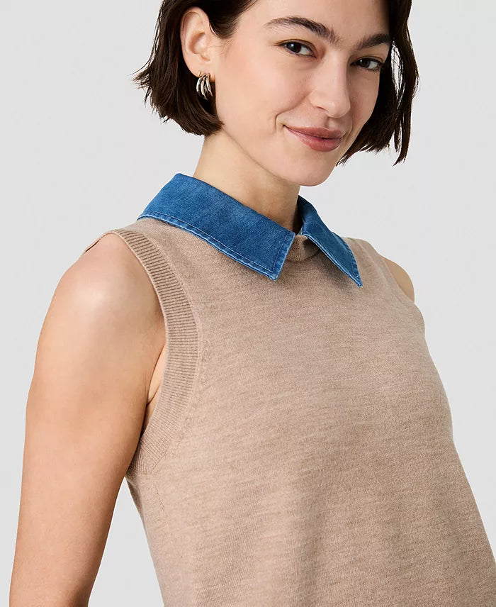 Babysoft Collared Neck Knit Top