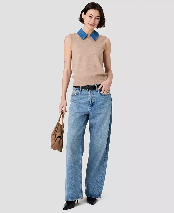 Babysoft Collared Neck Knit Top