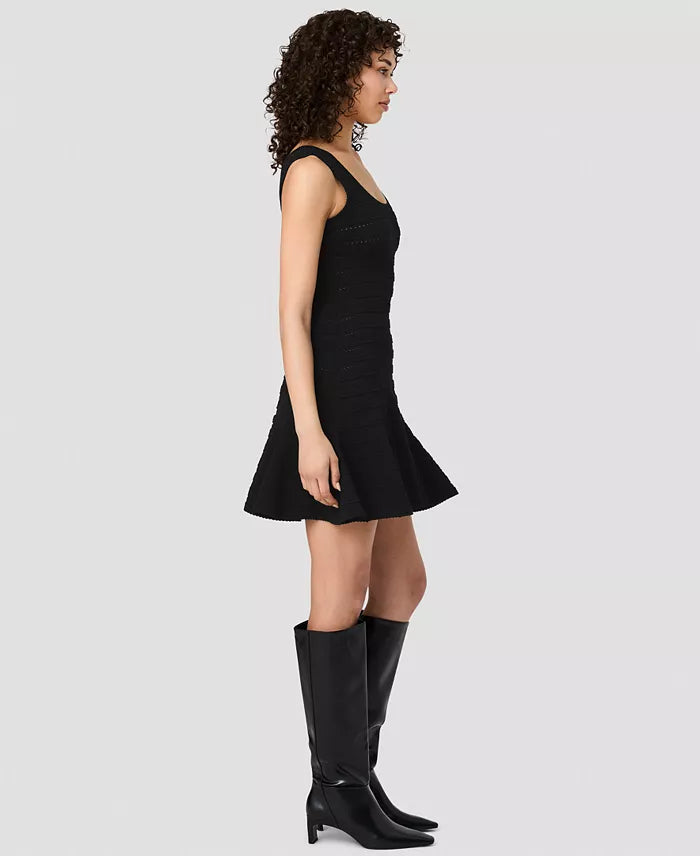 Celina Pointelle Flare Mini Dress