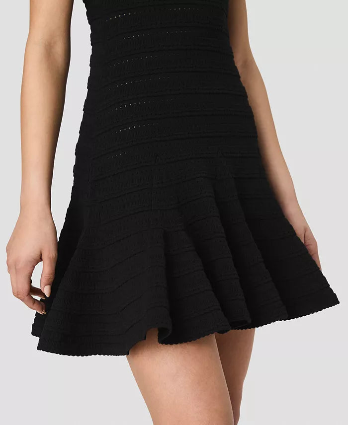 Celina Pointelle Flare Mini Dress