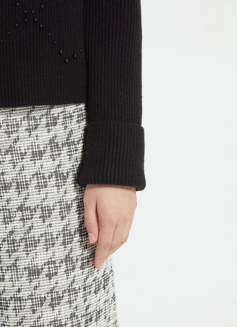 Sylvinne Tweed Crop Palazzo