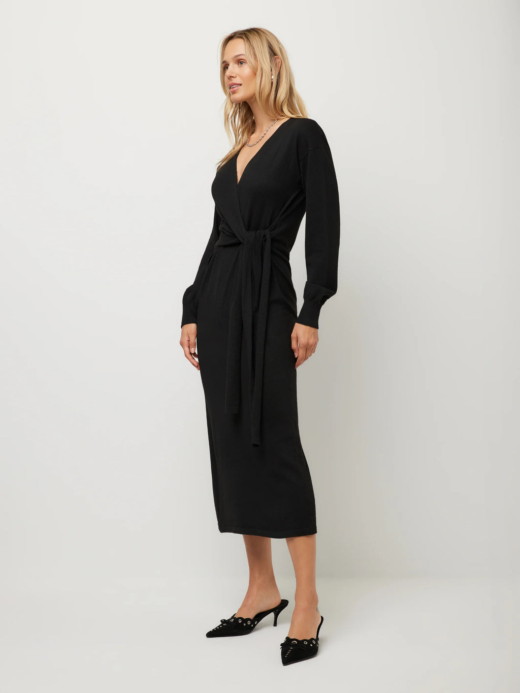 Raya Wrap Sweater Dress