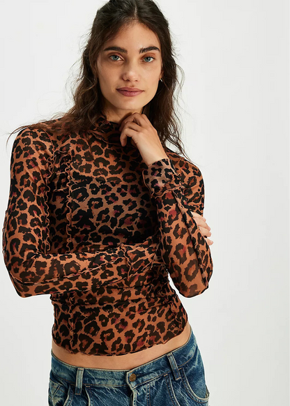 Charlie Printed Mesh Top