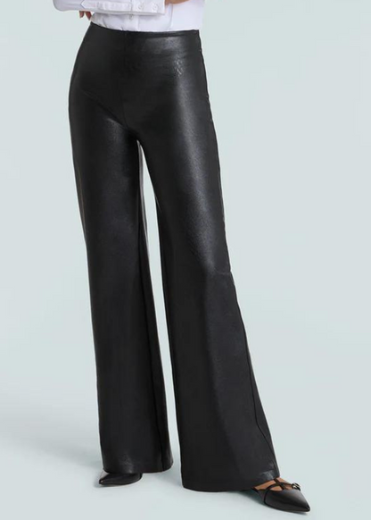 Faux Leather Wide Leg Pant