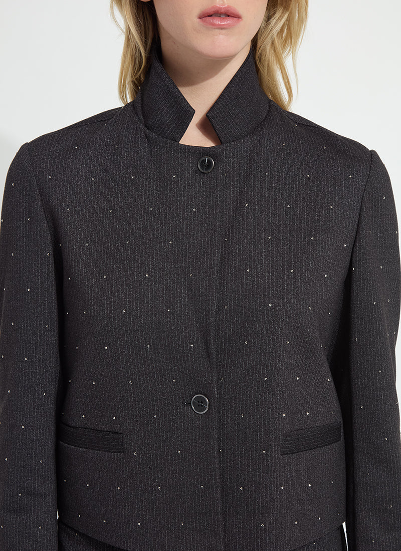 Caroline Crystal Embellished Crop Blazer