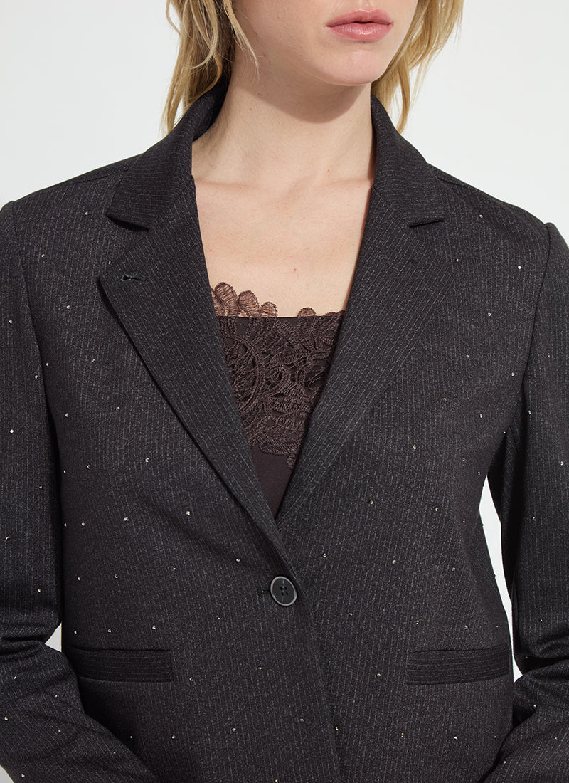 Caroline Crystal Embellished Crop Blazer