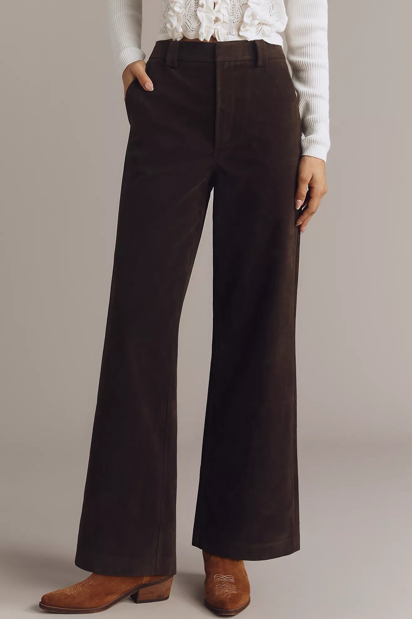 The Mia Vegan Suede Pants