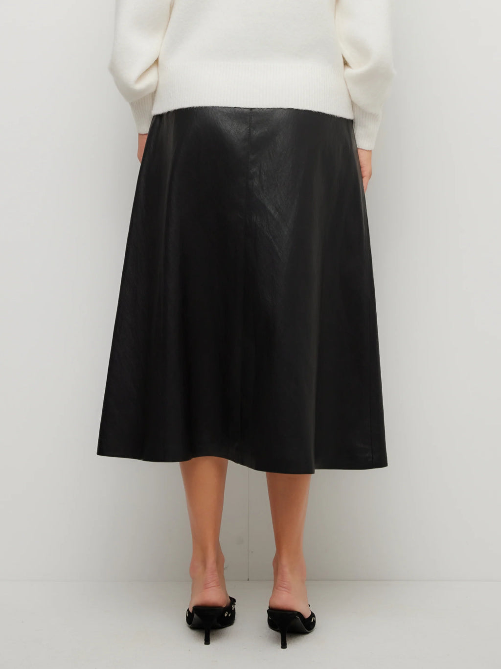 Brodie Faux Leather Midi Skirt
