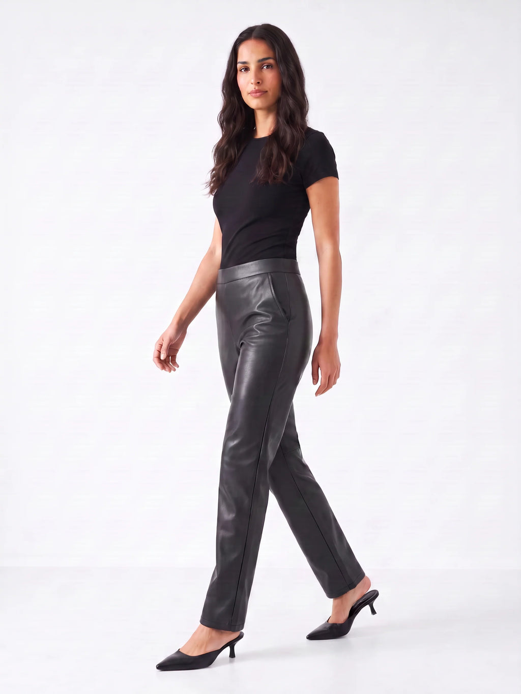 Laurel Faux Leather Straight Leg Pant