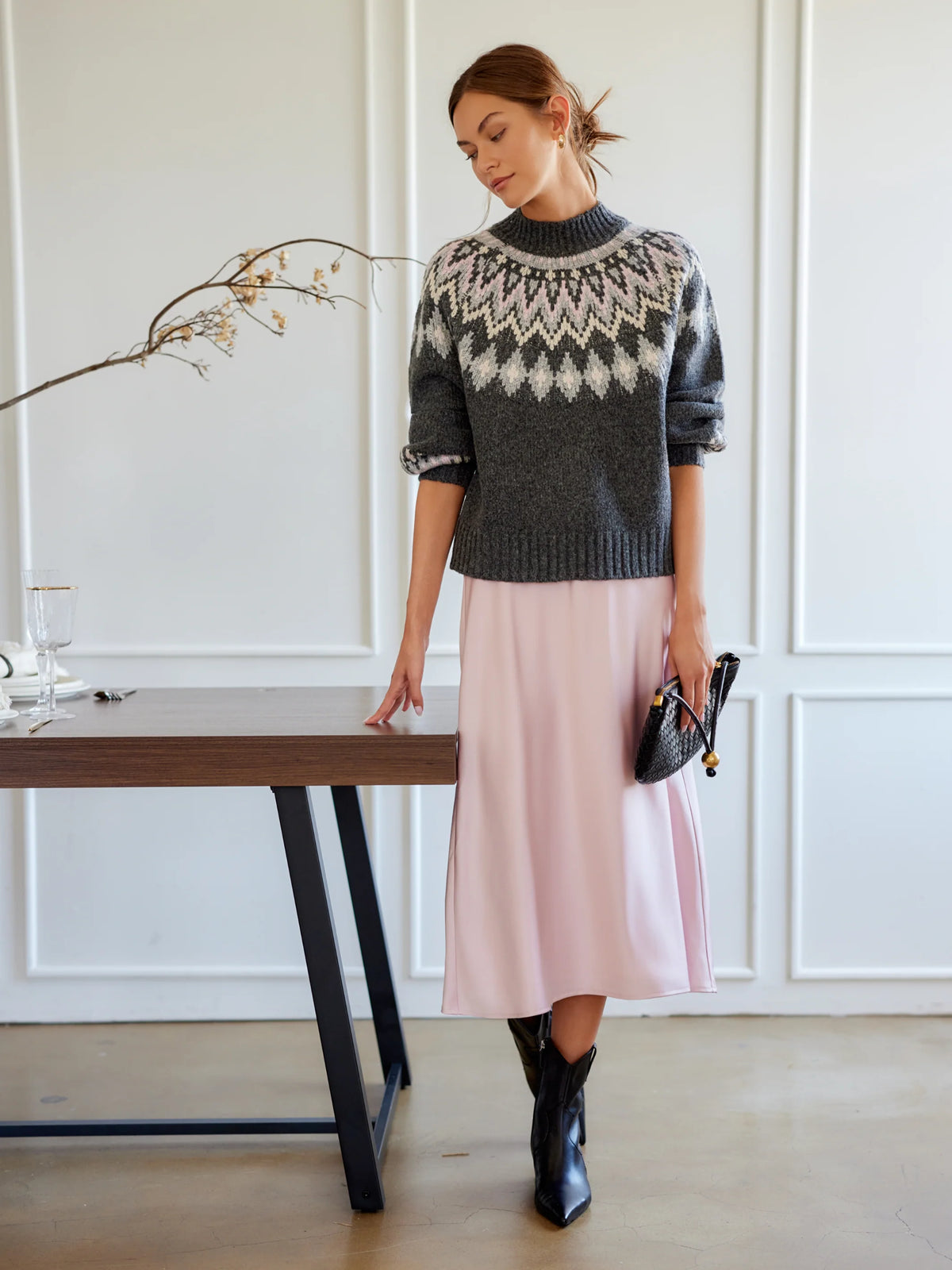 Eva Bias Ankle Skirt