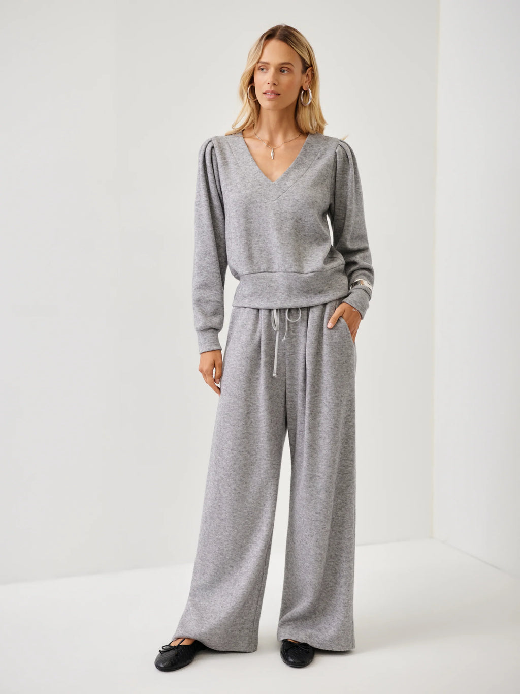 Cambria Pleated Sleeve Top