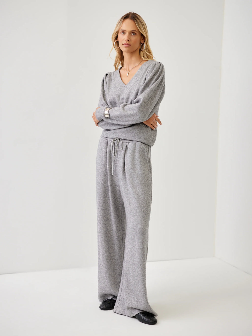 Cambria Pleated Sleeve Top