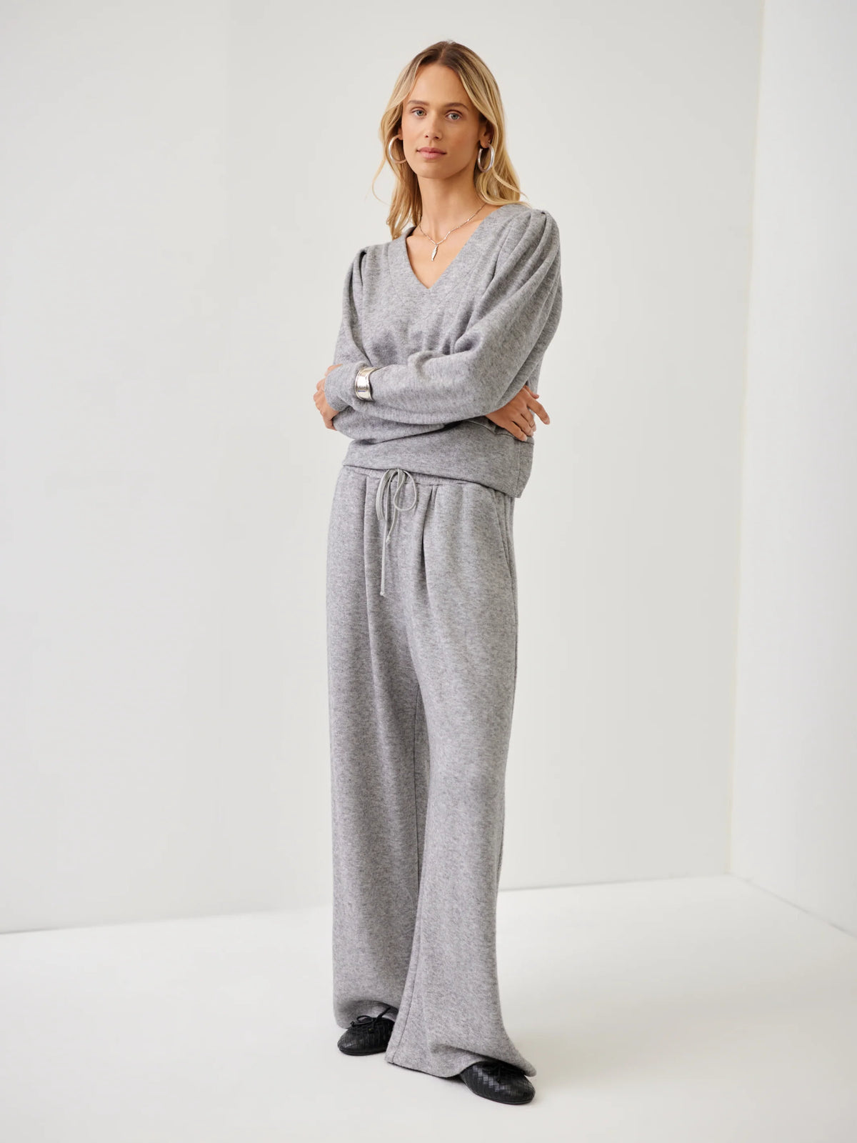 Cambria Pleated Sleeve Top