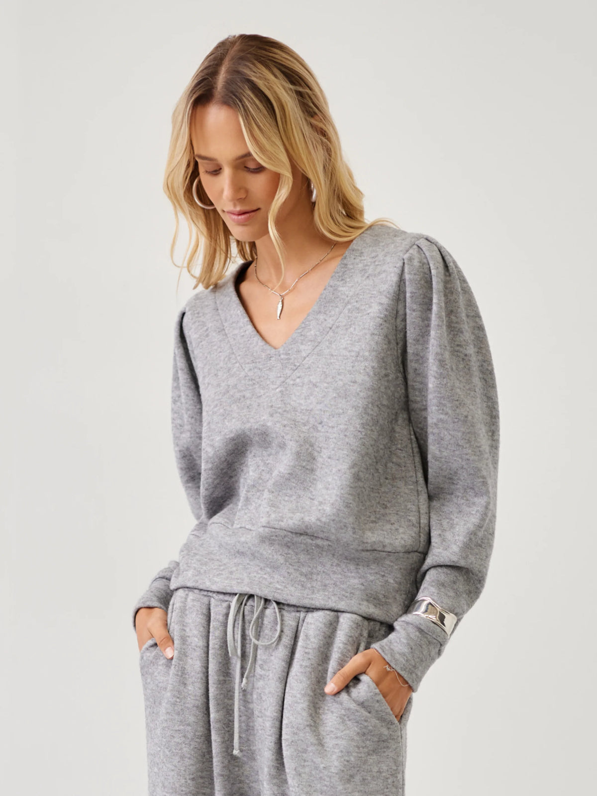 Cambria Pleated Sleeve Top