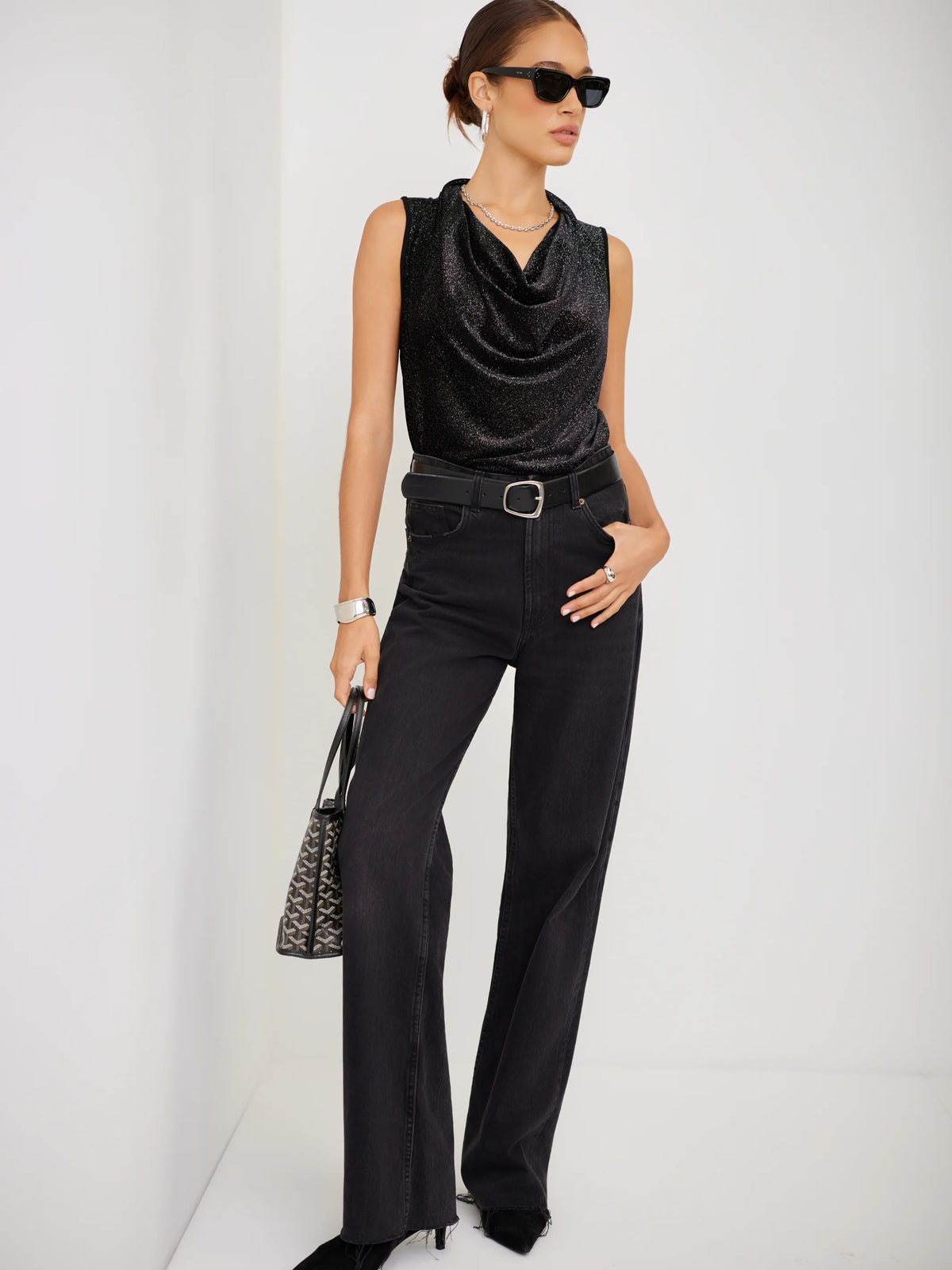 Elisa Sleeveless Drape Neck Top