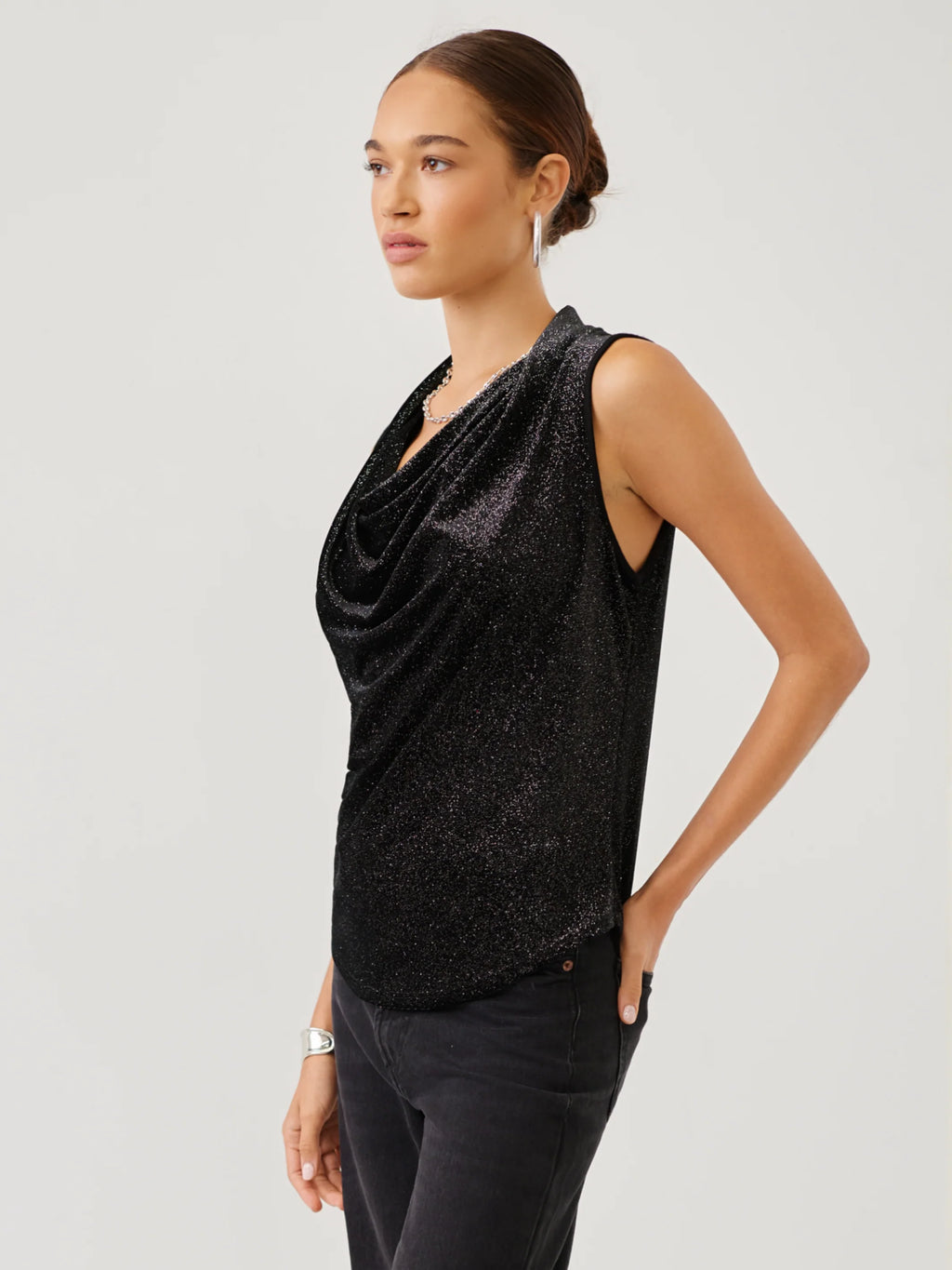 Elisa Sleeveless Drape Neck Top