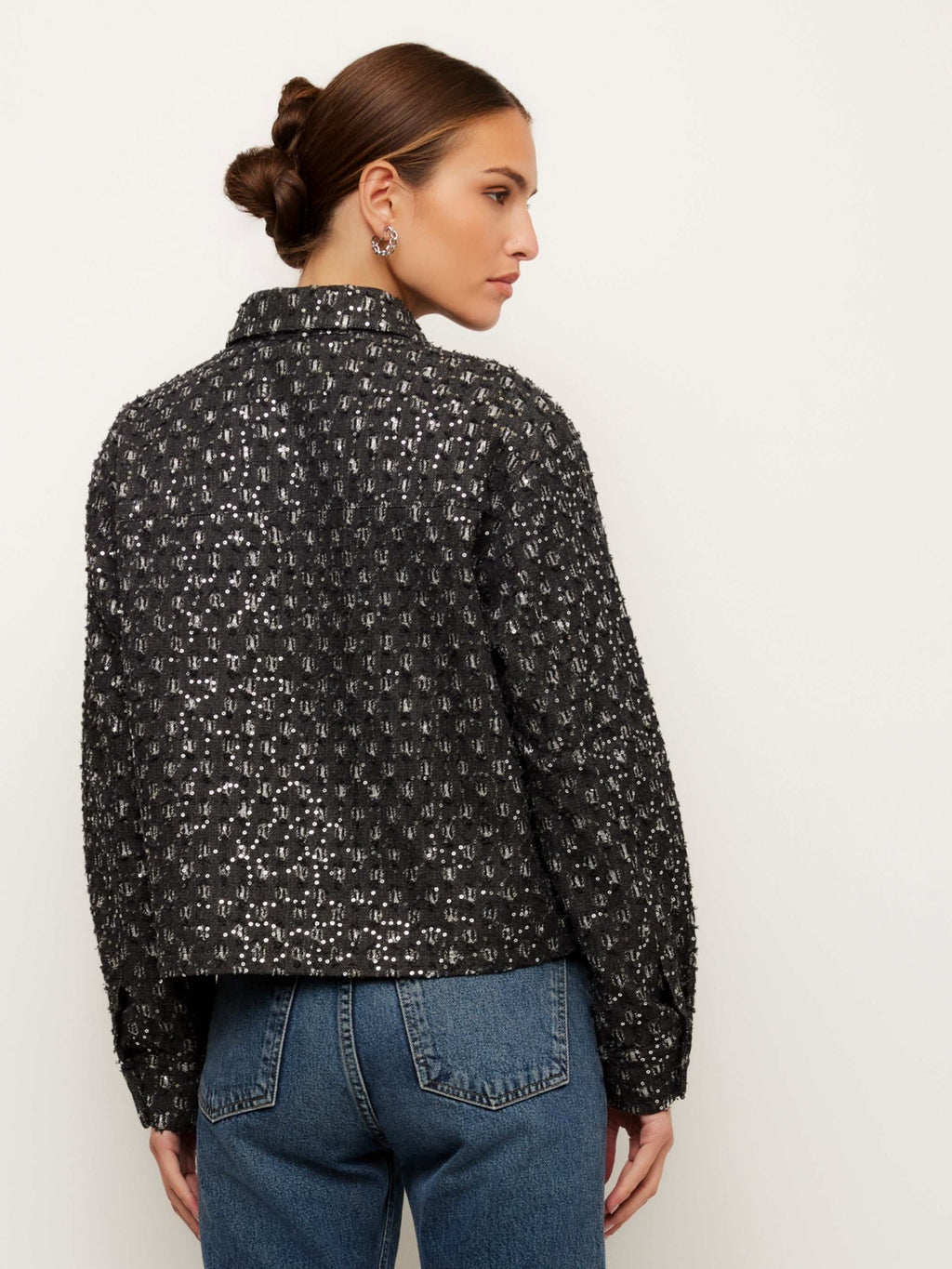 Allora Sequin Denim Shirt Jacket