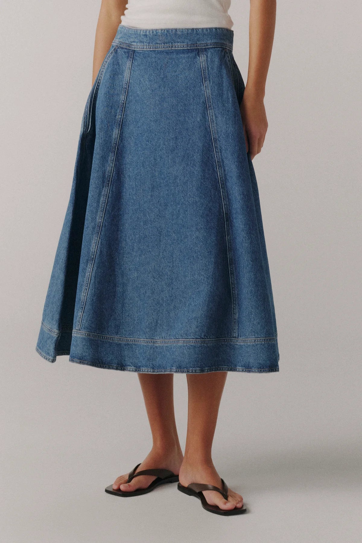 LOS Denim Midi Skirt - Clothes Horse