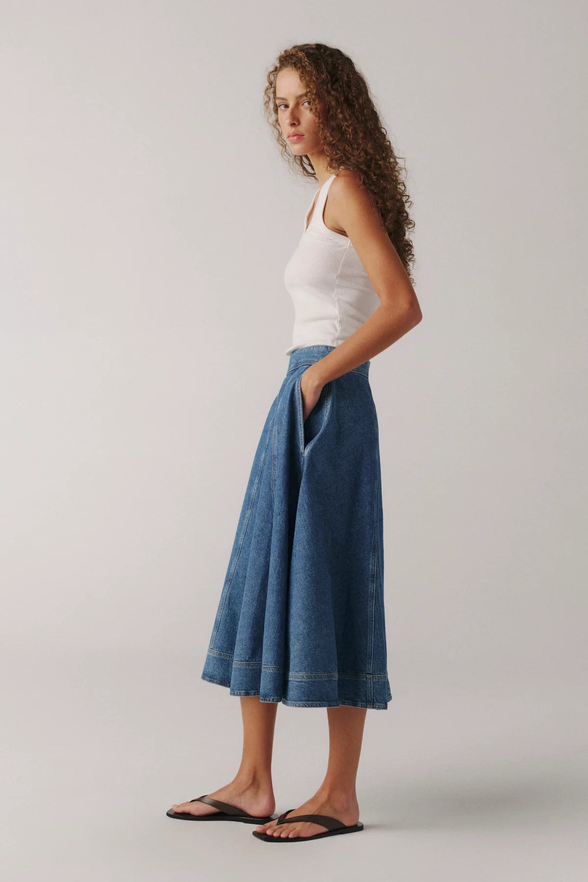 LOS Denim Midi Skirt - Clothes Horse
