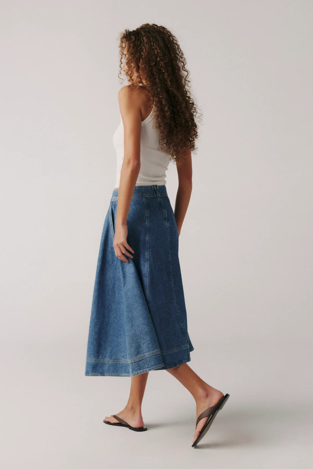 LOS Denim Midi Skirt - Clothes Horse