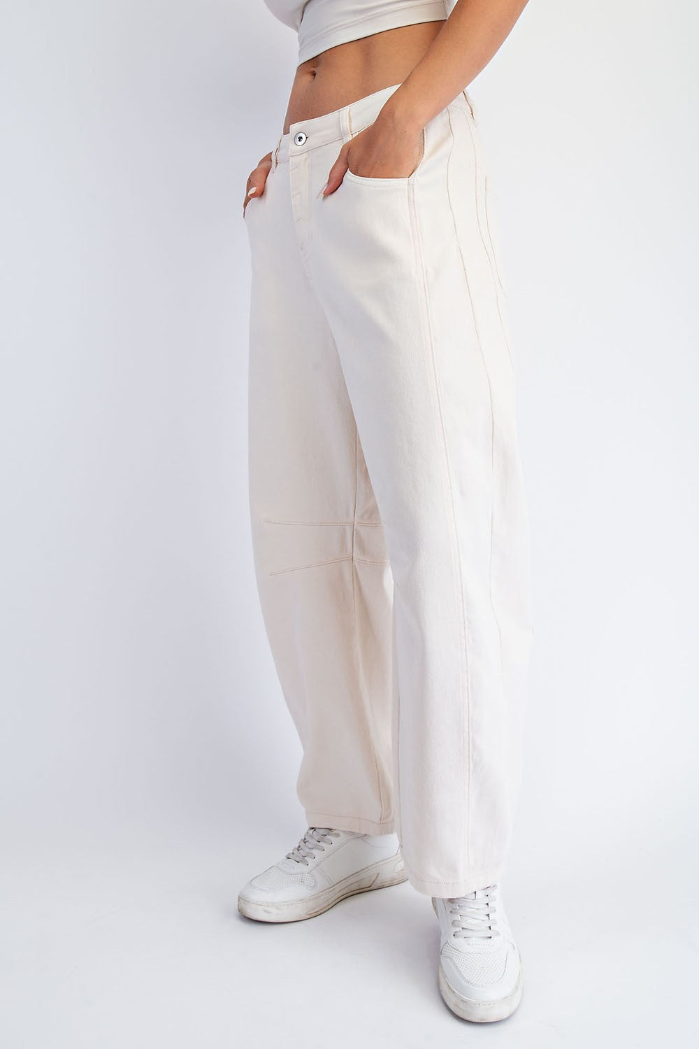Cotton Twill Barrel Pant