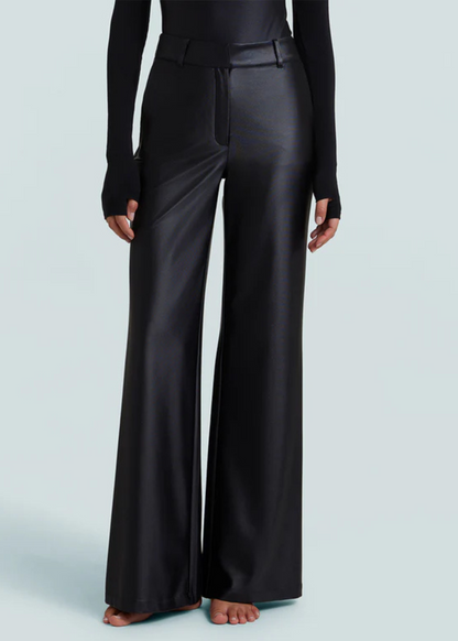 Matte Metallic Wide Leg Trouser