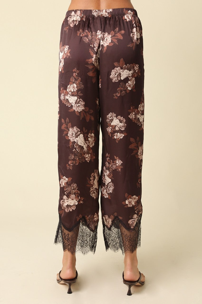 Daisy Floral Lace Trim Pants