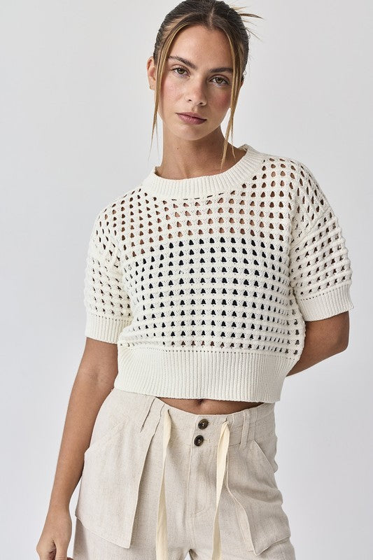 Alina Cropped Crochet Top