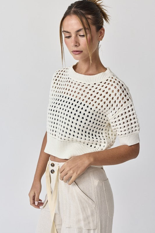 Alina Cropped Crochet Top