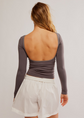 Low Back Seamless Long Sleeve