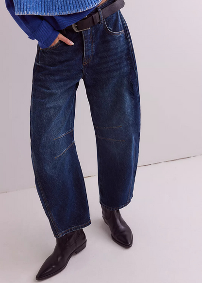 Good Luck Mid-Rise Barrel Jeans