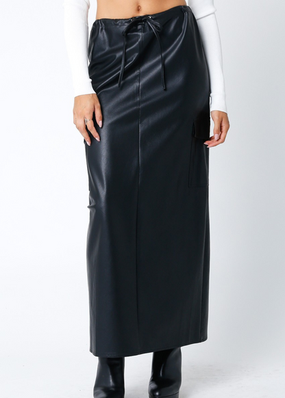 Marjorie Maxi Leather Skirt