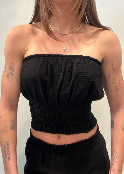 Shirred Detail Tube Top