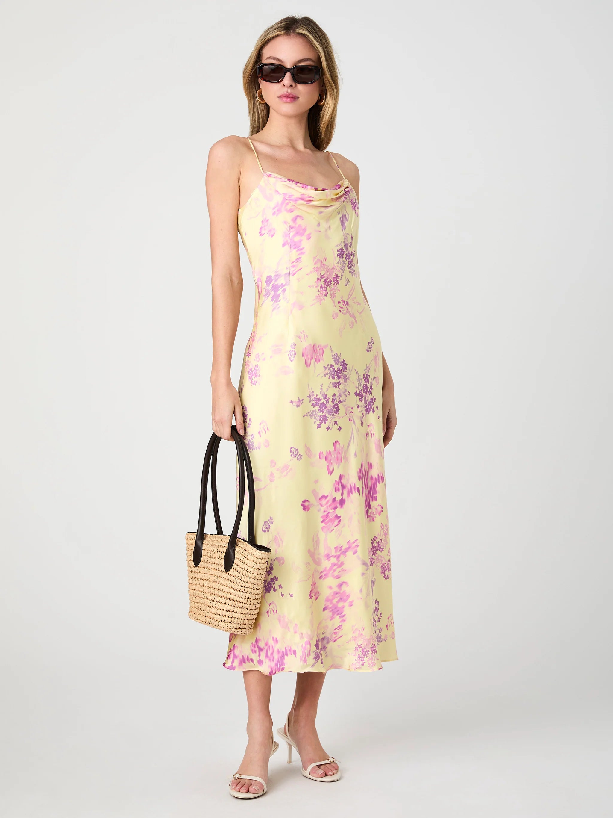 Aurelia Satin Midi Dress