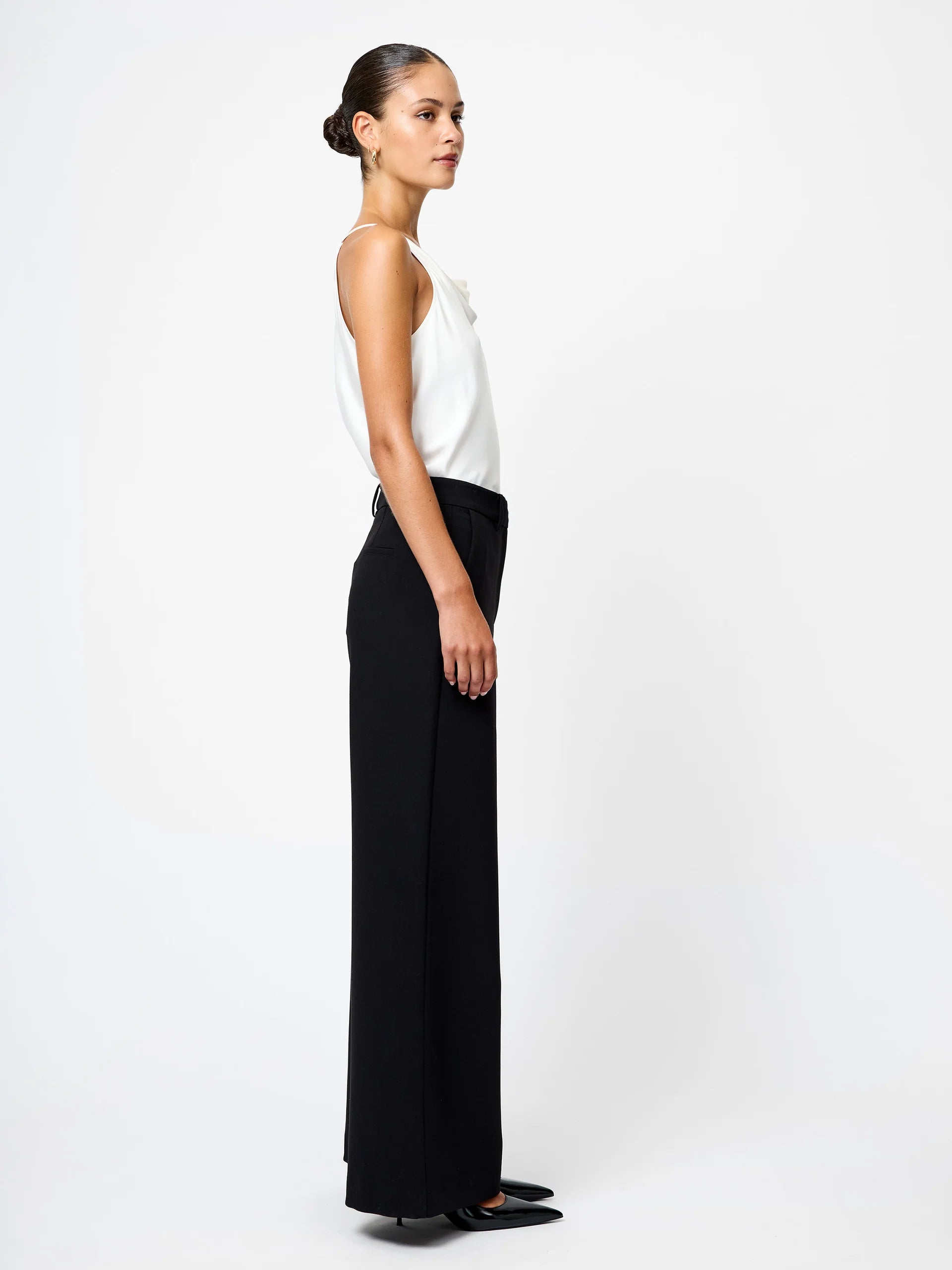 Azra Twill Wide Leg Pants