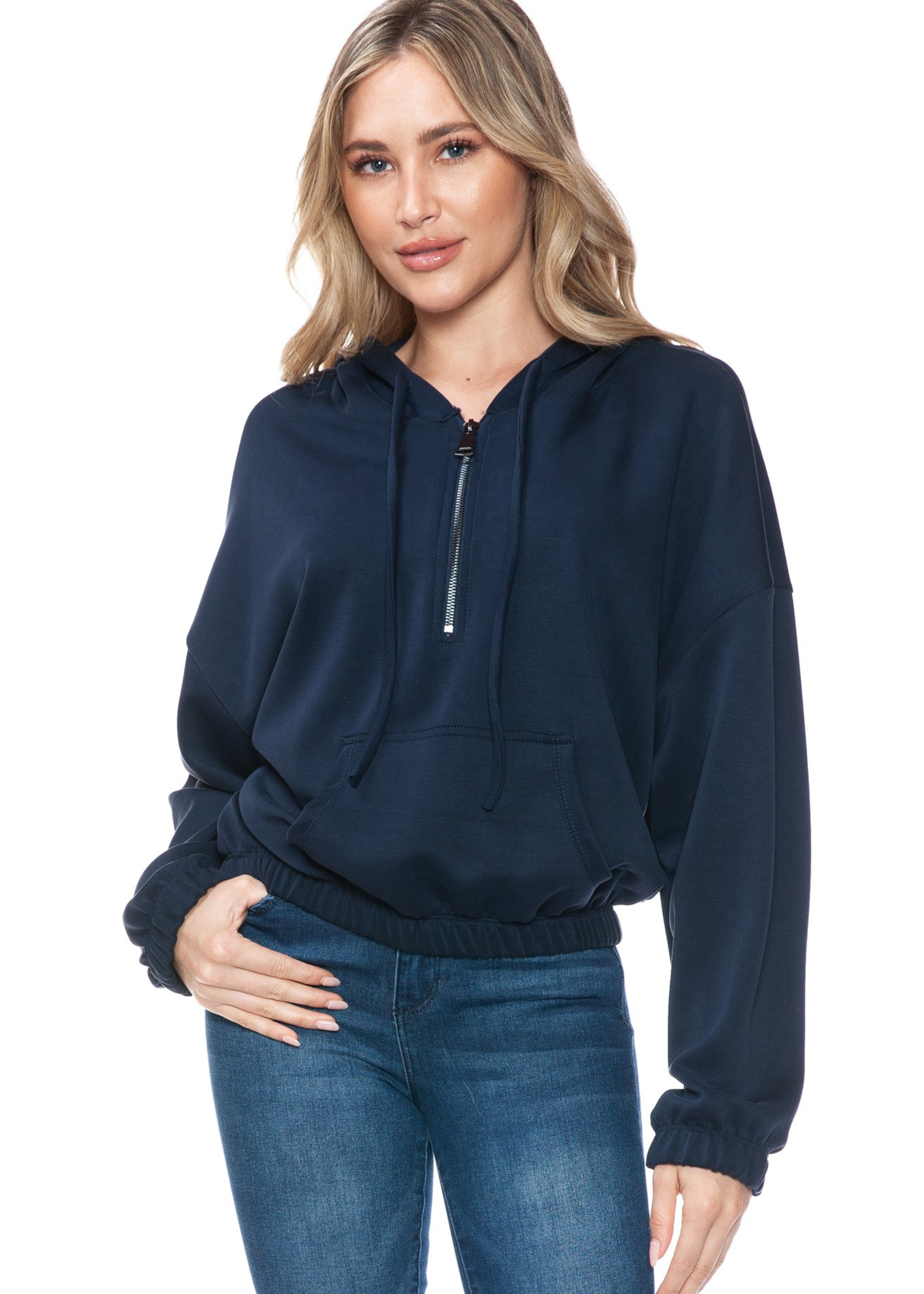 Mayelle Cropped Zip Hoodie