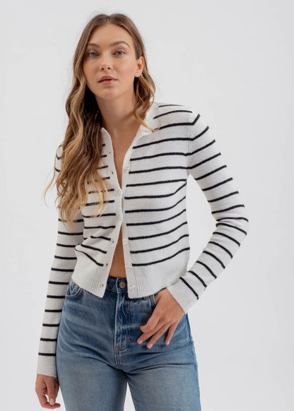 Claire Striped Cardigan