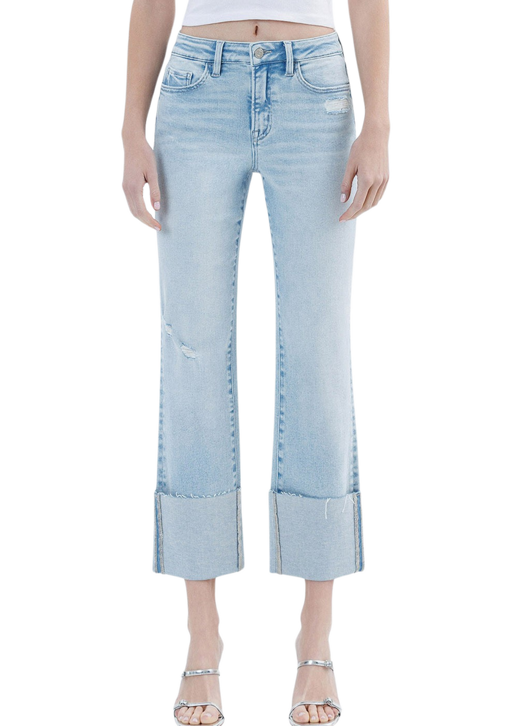 Wowed Cropped Straight Jean
