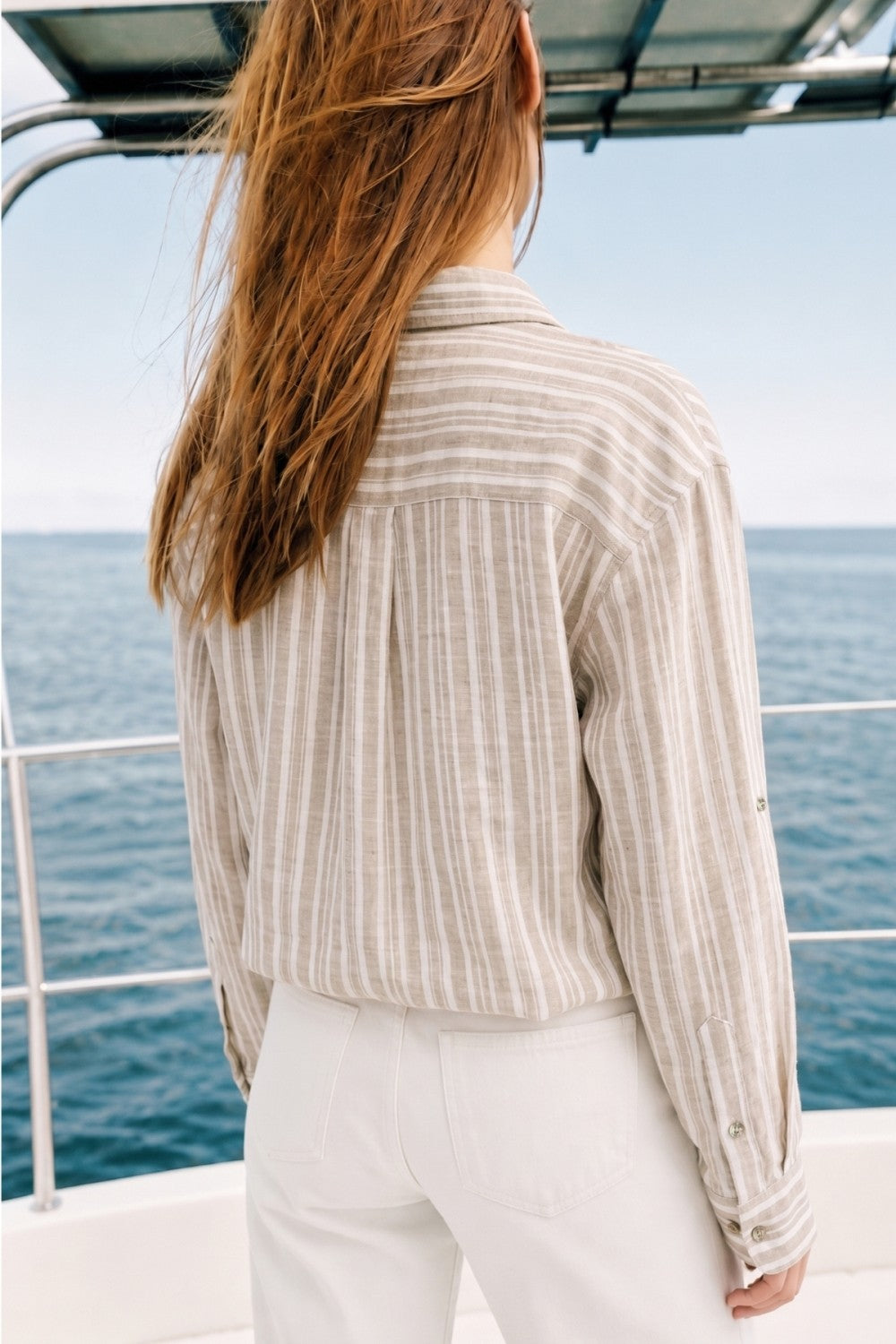 Linen Twist Button Down